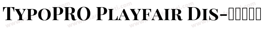 TypoPRO Playfair Dis字体转换